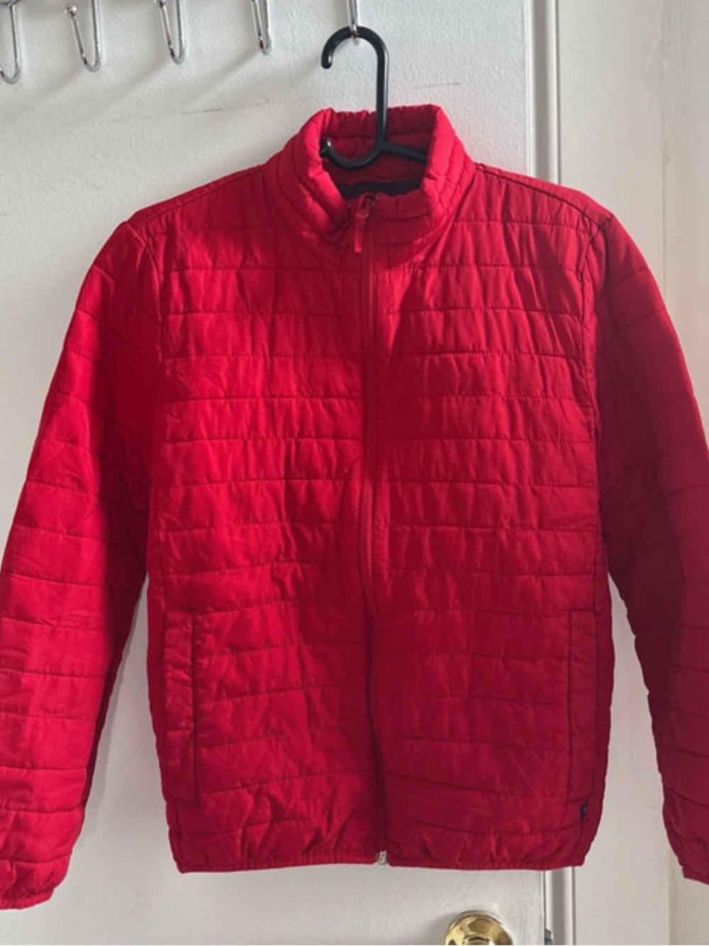 GAP Red Quilted Full-Zip Puffer Jacket